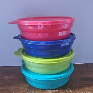 Stackable Silicone Bowls - Pink, Blue, Lime, Teal
